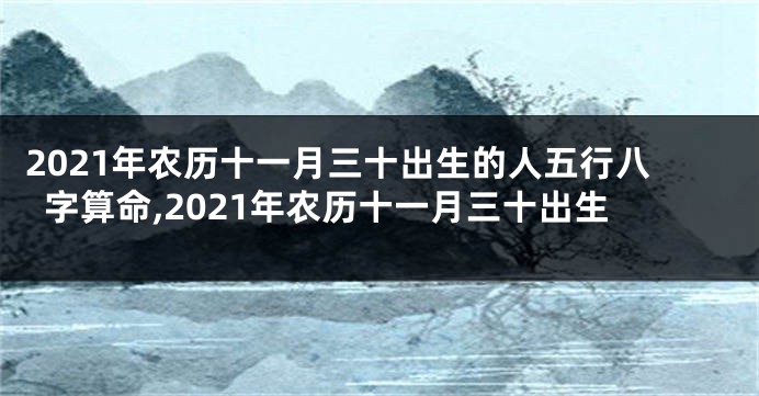 2021年农历十一月三十出生的人五行八字算命,2021年农历十一月三十出生