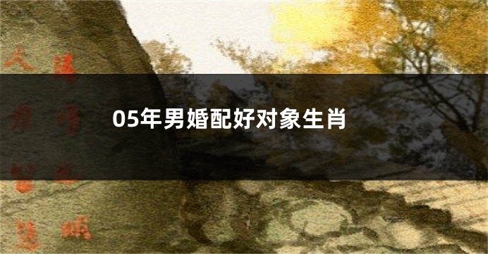 05年男婚配好对象生肖