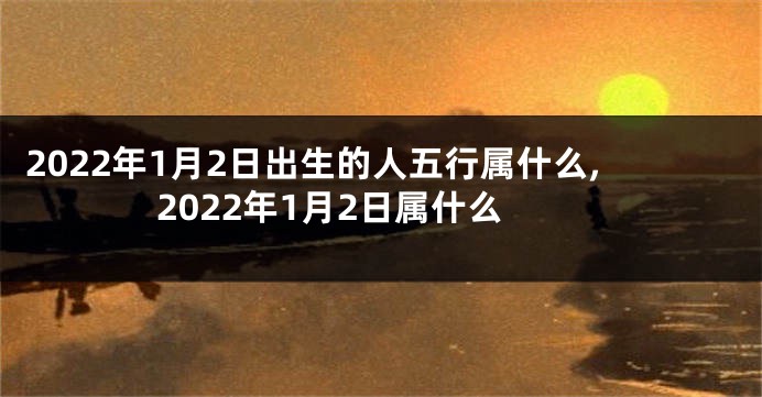 2022年1月2日出生的人五行属什么,2022年1月2日属什么