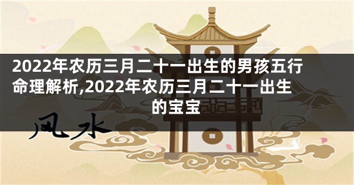 2022年农历三月二十一出生的男孩五行命理解析,2022年农历三月二十一出生的宝宝