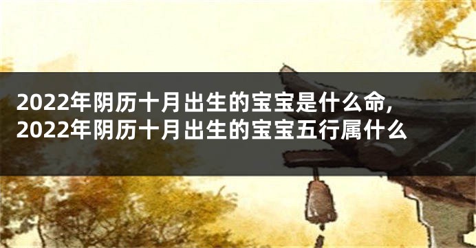 2022年阴历十月出生的宝宝是什么命,2022年阴历十月出生的宝宝五行属什么
