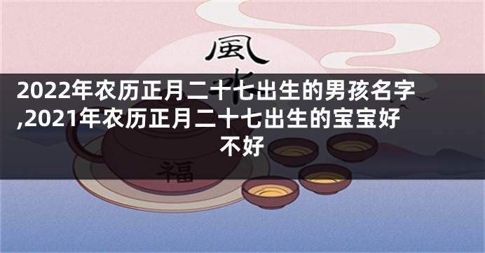 2022年农历正月二十七出生的男孩名字,2021年农历正月二十七出生的宝宝好不好