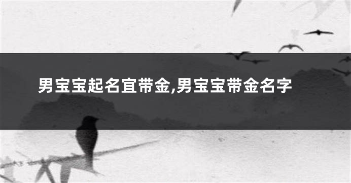 男宝宝起名宜带金,男宝宝带金名字