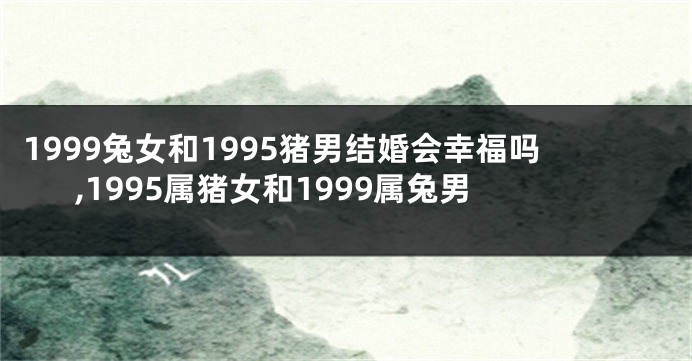 1999兔女和1995猪男结婚会幸福吗,1995属猪女和1999属兔男