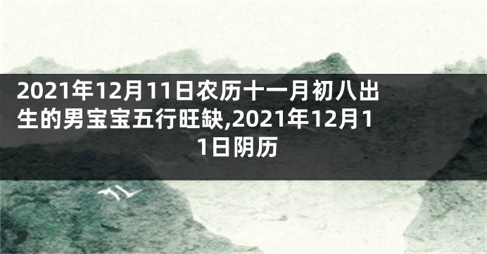 2021年12月11日农历十一月初八出生的男宝宝五行旺缺,2021年12月11日阴历