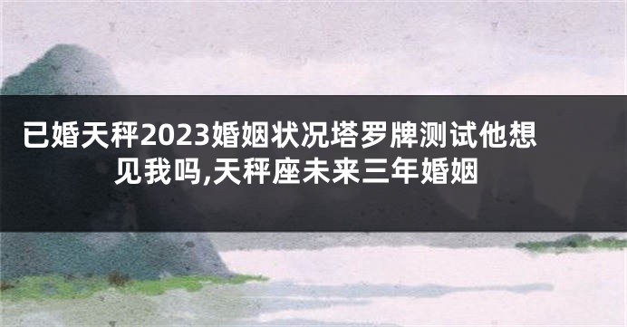 已婚天秤2023婚姻状况塔罗牌测试他想见我吗,天秤座未来三年婚姻