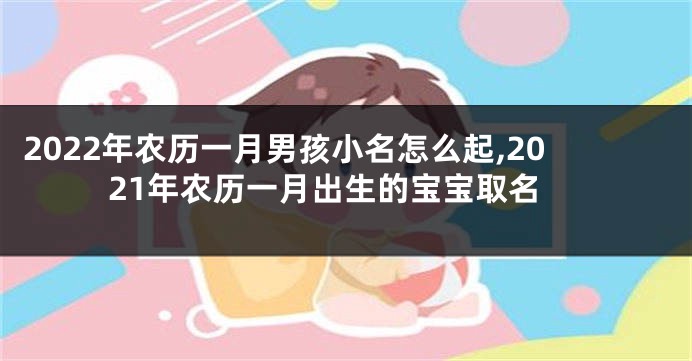 2022年农历一月男孩小名怎么起,2021年农历一月出生的宝宝取名