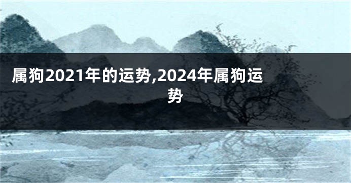 属狗2021年的运势,2024年属狗运势