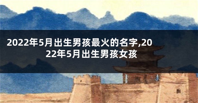 2022年5月出生男孩最火的名字,2022年5月出生男孩女孩