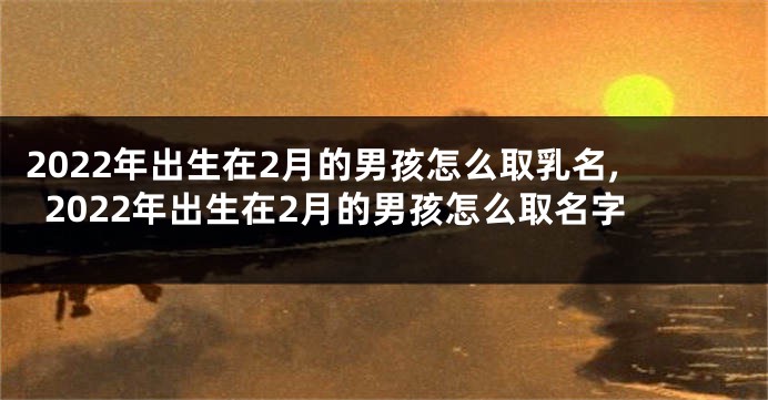 2022年出生在2月的男孩怎么取乳名,2022年出生在2月的男孩怎么取名字