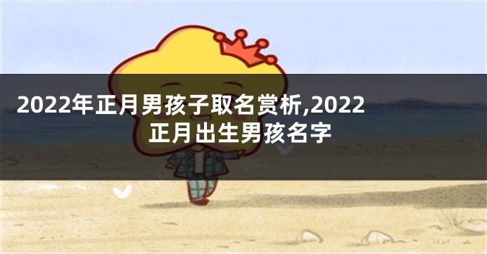 2022年正月男孩子取名赏析,2022正月出生男孩名字