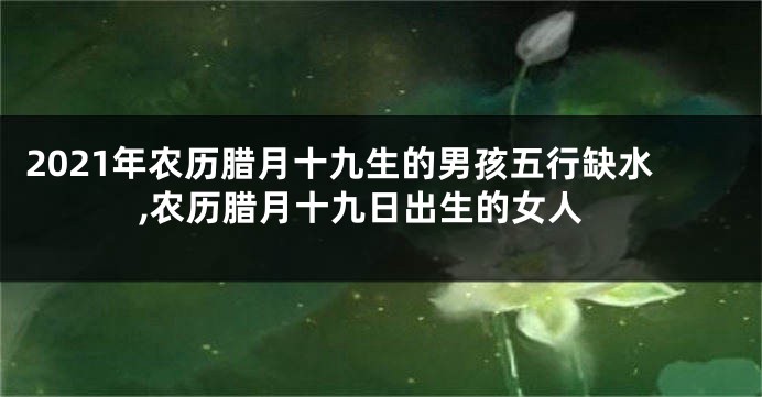 2021年农历腊月十九生的男孩五行缺水,农历腊月十九日出生的女人