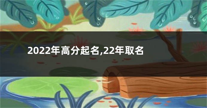 2022年高分起名,22年取名