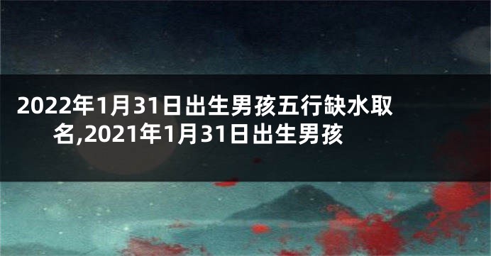 2022年1月31日出生男孩五行缺水取名,2021年1月31日出生男孩