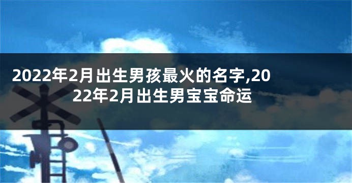 2022年2月出生男孩最火的名字,2022年2月出生男宝宝命运