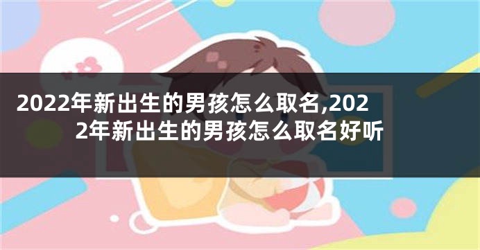 2022年新出生的男孩怎么取名,2022年新出生的男孩怎么取名好听