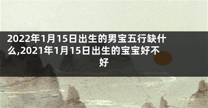 2022年1月15日出生的男宝五行缺什么,2021年1月15日出生的宝宝好不好