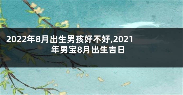 2022年8月出生男孩好不好,2021年男宝8月出生吉日