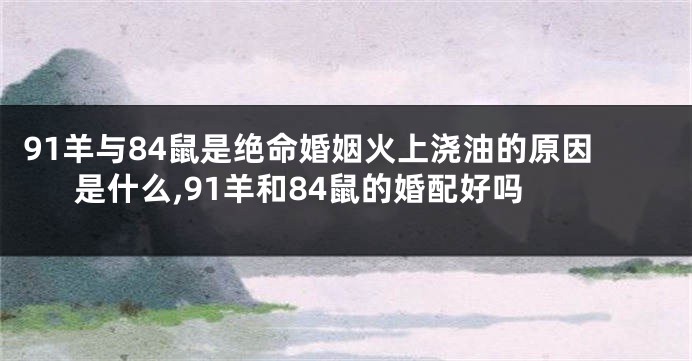 91羊与84鼠是绝命婚姻火上浇油的原因是什么,91羊和84鼠的婚配好吗