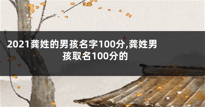 2021龚姓的男孩名字100分,龚姓男孩取名100分的