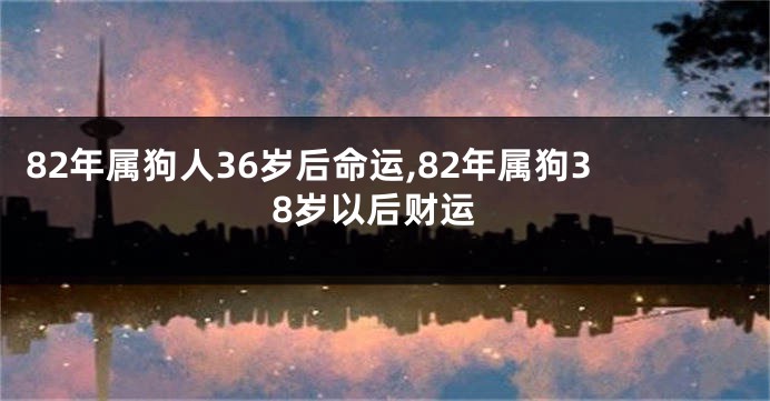 82年属狗人36岁后命运,82年属狗38岁以后财运