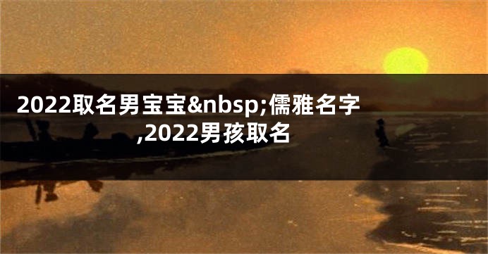 2022取名男宝宝 儒雅名字,2022男孩取名