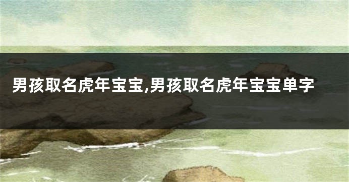 男孩取名虎年宝宝,男孩取名虎年宝宝单字