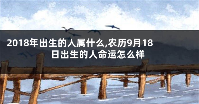 2018年出生的人属什么,农历9月18日出生的人命运怎么样