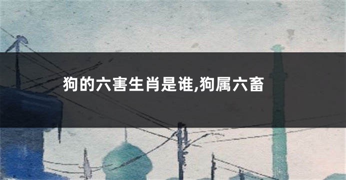 狗的六害生肖是谁,狗属六畜
