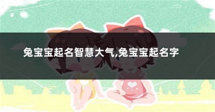 兔宝宝起名智慧大气,兔宝宝起名字