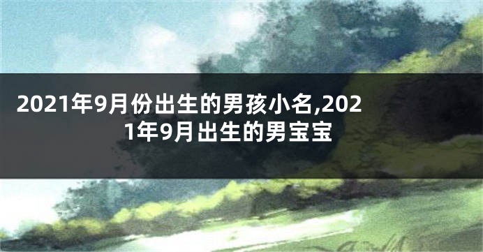 2021年9月份出生的男孩小名,2021年9月出生的男宝宝