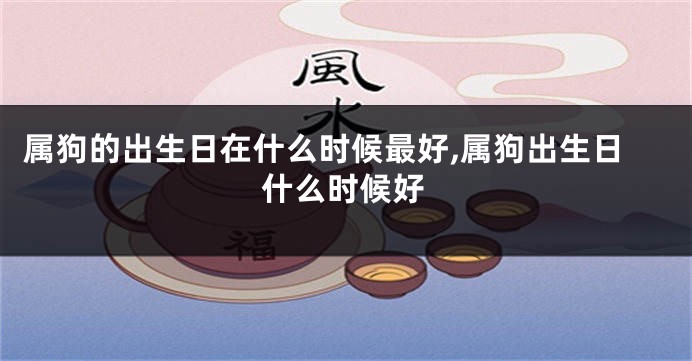 属狗的出生日在什么时候最好,属狗出生日什么时候好