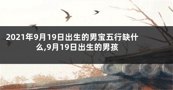 2021年9月19日出生的男宝五行缺什么,9月19日出生的男孩