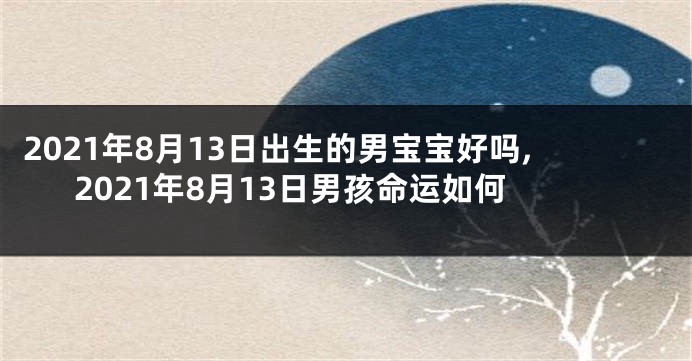 2021年8月13日出生的男宝宝好吗,2021年8月13日男孩命运如何