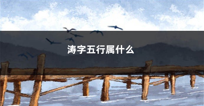 涛字五行属什么