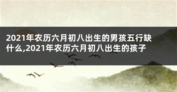 2021年农历六月初八出生的男孩五行缺什么,2021年农历六月初八出生的孩子