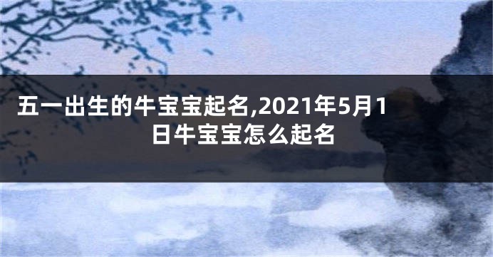 五一出生的牛宝宝起名,2021年5月1日牛宝宝怎么起名