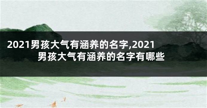 2021男孩大气有涵养的名字,2021男孩大气有涵养的名字有哪些