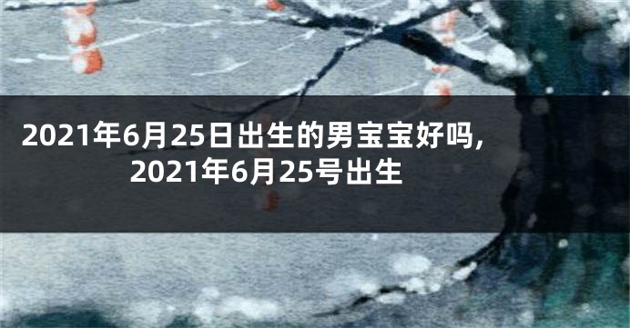 2021年6月25日出生的男宝宝好吗,2021年6月25号出生