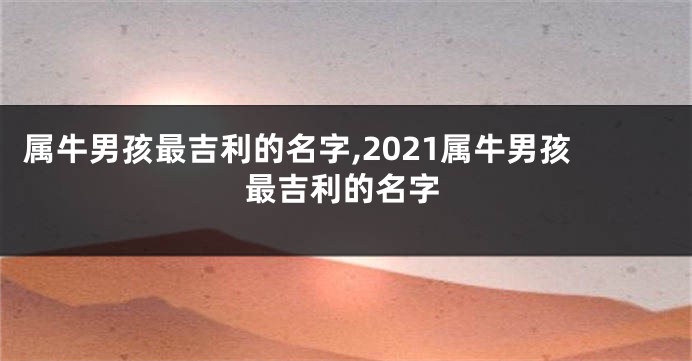 属牛男孩最吉利的名字,2021属牛男孩最吉利的名字