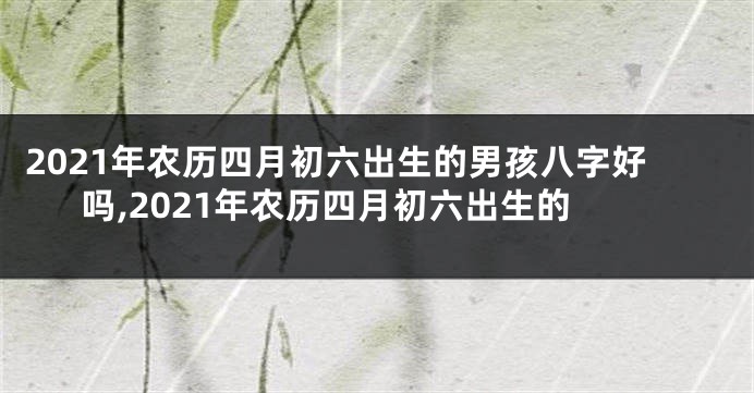 2021年农历四月初六出生的男孩八字好吗,2021年农历四月初六出生的