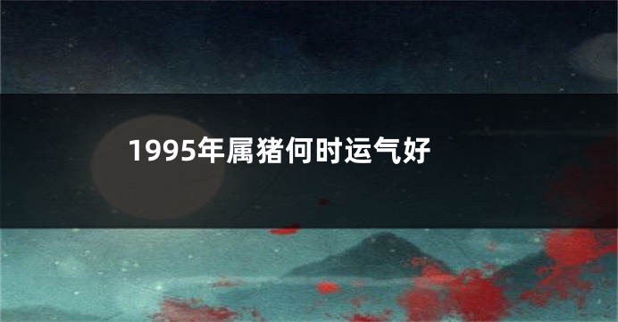 1995年属猪何时运气好
