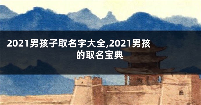 2021男孩子取名字大全,2021男孩的取名宝典