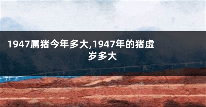 1947属猪今年多大,1947年的猪虚岁多大