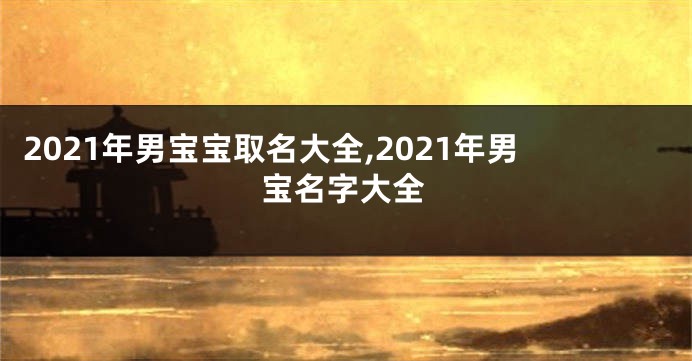 2021年男宝宝取名大全,2021年男宝名字大全