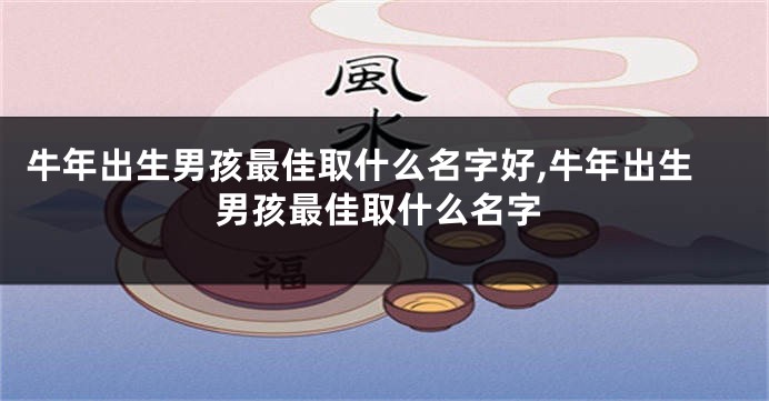 牛年出生男孩最佳取什么名字好,牛年出生男孩最佳取什么名字