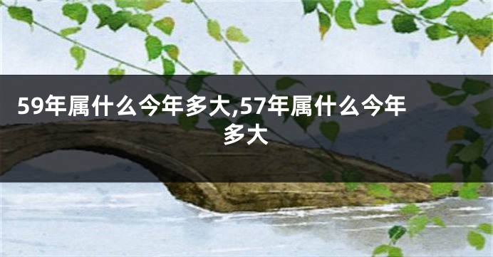 59年属什么今年多大,57年属什么今年多大