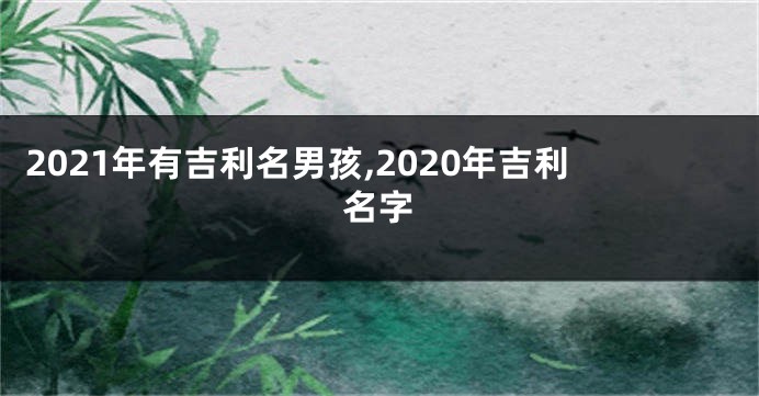 2021年有吉利名男孩,2020年吉利名字