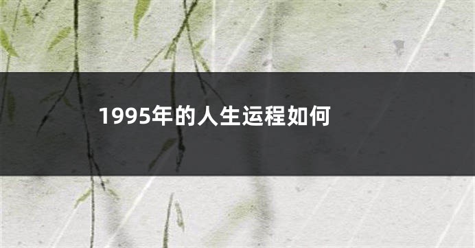 1995年的人生运程如何