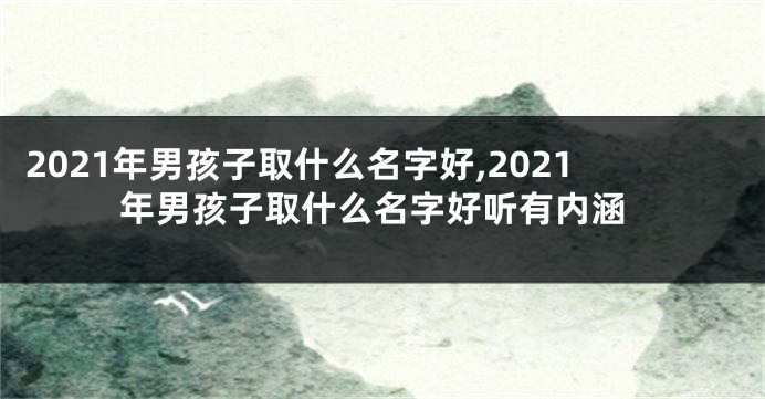 2021年男孩子取什么名字好,2021年男孩子取什么名字好听有内涵
